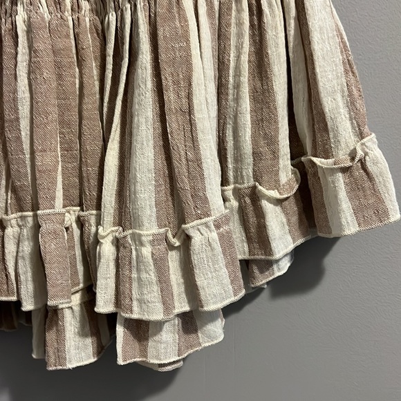 NWT Misa Los Angeles Skirt Striped Mini Ruffle - Picture 5 of 12